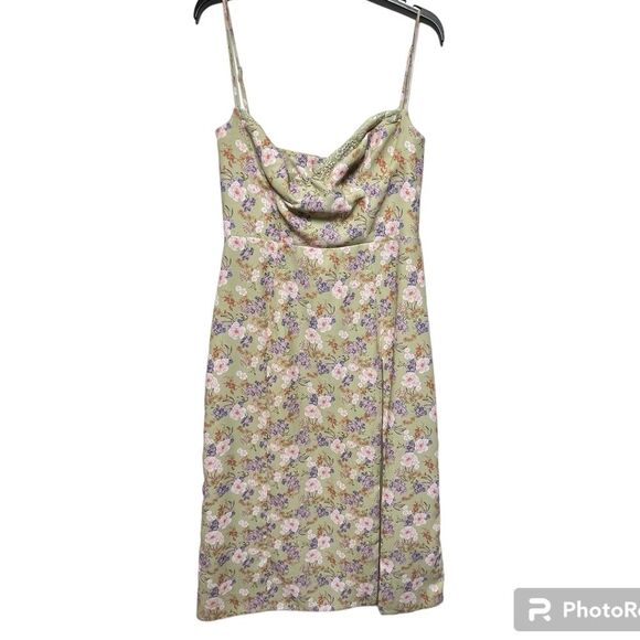 House of CB Charlotte Peony Print Midi Dress Plus Cup L NWOT - Picture 9 of 16